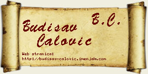 Budisav Ćalović vizit kartica